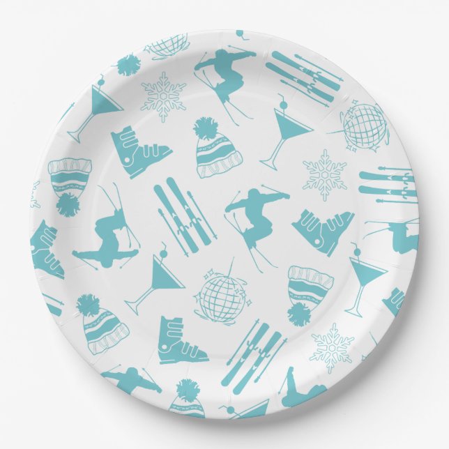Assiettes En Carton Nous sommes à la neige bonne Bachelorette (Devant)