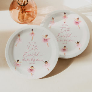 Assiettes En Carton Nous Sommes Tutu Excité Baby shower Ballerina Ball