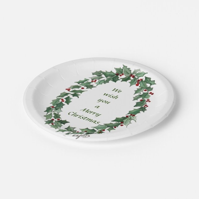 Assiettes En Carton "Nous Vous Souhaitons..." Serre traditionnelle Hol (Angle)