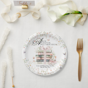 Assiettes En Carton Nouveau Chapitre Commencer Livre Fleur sauvage Bab