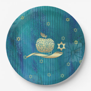 Assiettes En Carton Nouvel An juif Rosh Hashanah