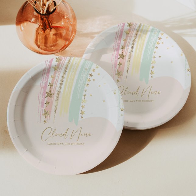 Assiettes En Carton Nouvel anniversaire de Cloud Nine (Créateur téléchargé)