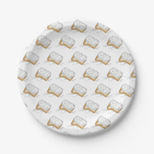 Assiettes En Carton Nouvelle-Orléans Louisiane NOLA Sugary Beignet Pas