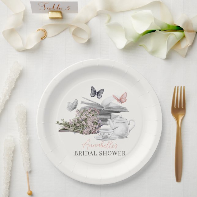 Assiettes En Carton Nouvelle Théière Chapitre Rose Livre Enterrement d (Mariage)