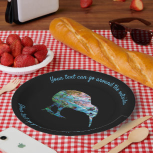 ASSIETTES EN CARTON NOUVELLE-ZÉLANDE KIWI PAUA PERSONNALISABLE