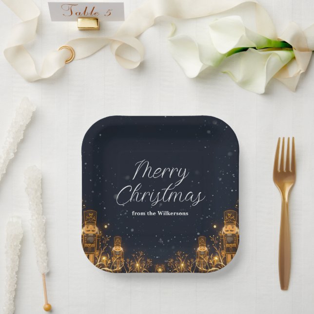 Assiettes En Carton Nuit d'hiver magique de casse-noisette personnalis (Mariage)