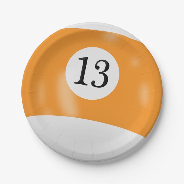 Assiettes En Carton Numéro 13 billiard (Devant)