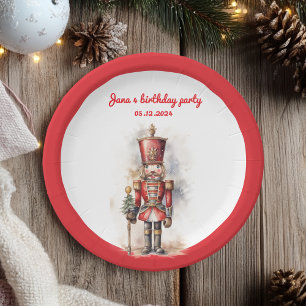 Assiettes En Carton Nutcracker Red Magie Anniversaire
