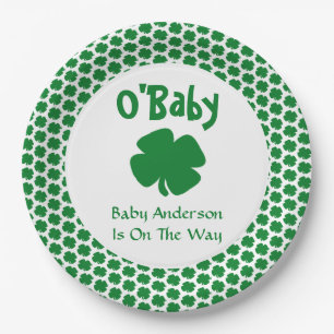 Assiettes En Carton O'Baby St Patrick's Day Baby shower