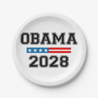 Assiettes En Carton Obama 2028 Démocratie Election USA