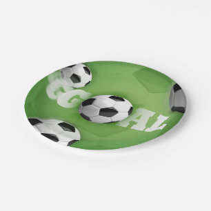 Assiettes En Carton Objectif de football de balle de football - Plaque