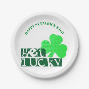 Assiettes En Carton Obtenez Lucky Modern St Patrick Plaque papier 2