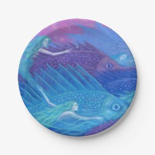 Assiettes En Carton Ocean Nomads, Imaginaire marin Mermaids & Poissons