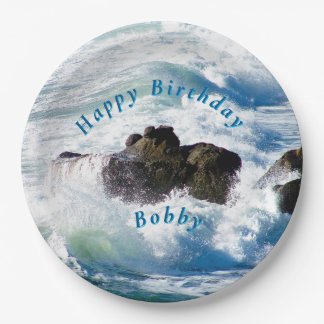 Assiettes En Carton Ocean Waves Birthday Paper Plate