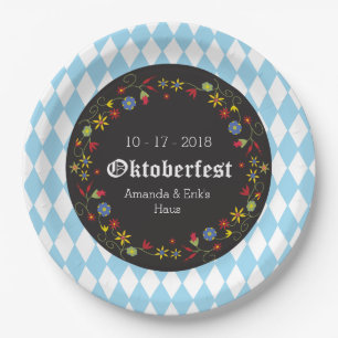 Assiettes En Carton Octoberfest, Oktoberfest Party Plates - Personnali