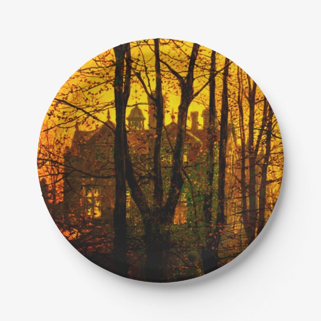Assiettes En Carton Octobre Afterglow John Atkinson Grimshaw (Devant)