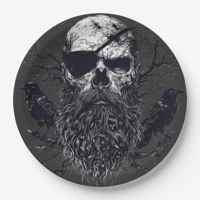 Assiettes En Carton Odin's Whisper : l'invocation de l'esprit viking (Devant)