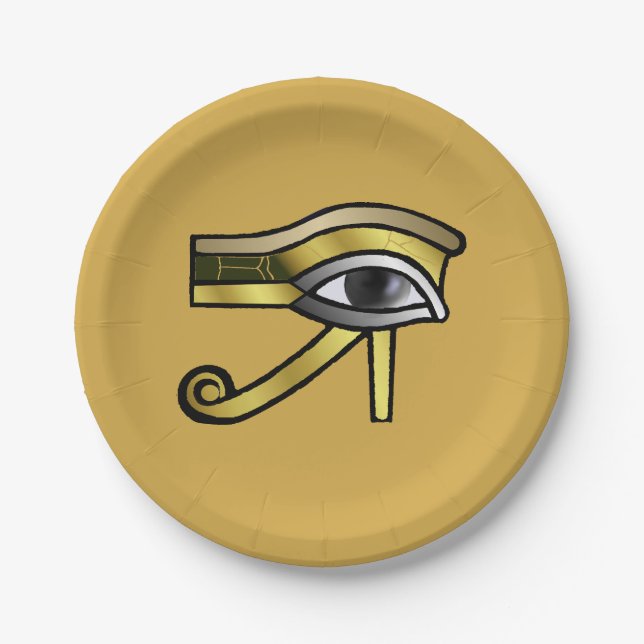 Assiettes En Carton Oeil d'or de Horus (Devant)