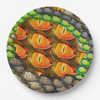 Assiettes En Carton OEil dragon