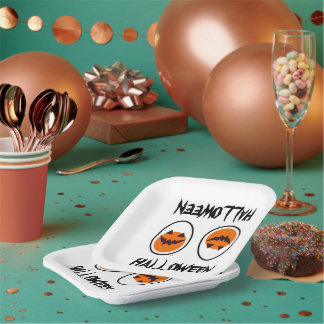 Assiettes En Carton Oeuf d'Halloween
