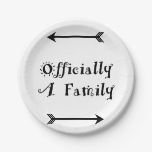 Assiettes En Carton Officiellement une famille - jour d'adoption