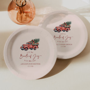 Assiettes En Carton Offre de Noël de la joie Baby shower de Noël