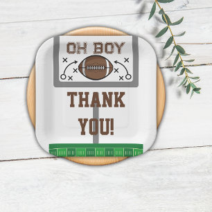 Assiettes En Carton Oh Baby shower de football garçon