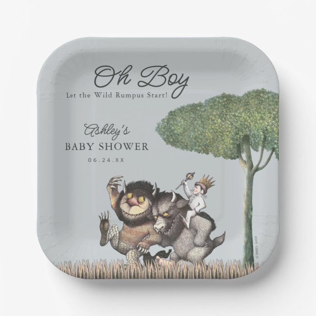 Assiettes En Carton Oh Boy! Que le chahut sauvage commence | Baby Show (Recto)