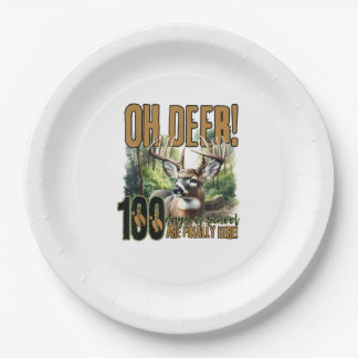 Assiettes En Carton Oh Cerf 100 Jours D'école Célébration de la Chasse