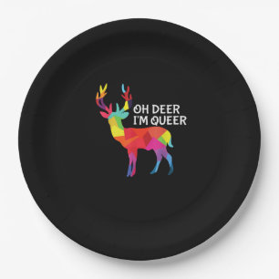 Assiettes En Carton Oh cerf drôle queer Pun LGBT Fierté Création