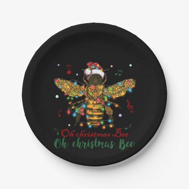 Assiettes En Carton Oh Christmas Bee| Oh Christmas Bee (Devant)