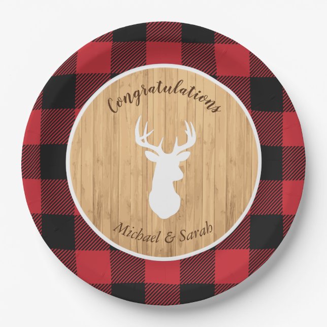 Assiettes En Carton Oh Deer Baby shower (Devant)