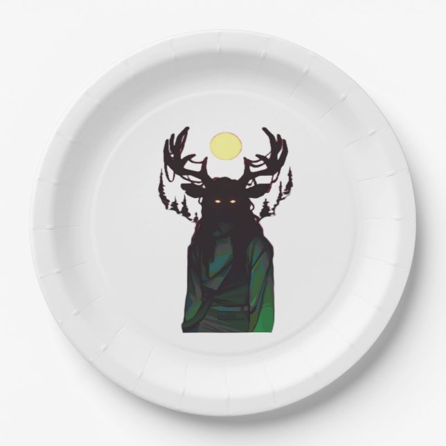 Assiettes En Carton Oh Deer Minimal Design  (Devant)