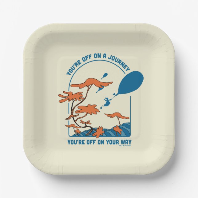 Assiettes En Carton Oh, les endroits où tu iras ! "En route pour un vo (Recto)