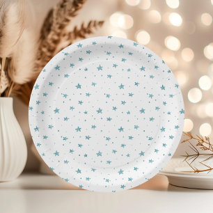 Assiettes En Carton Oh quel plaisir bleu parties scintillant étoiles n
