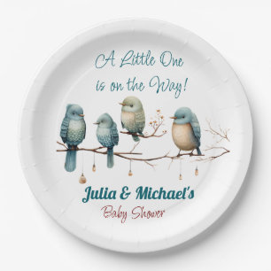 Assiettes En Carton Oiseaux de Whimsical sur Branches Baby shower Past