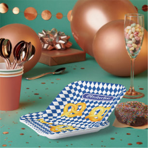 Assiettes En Carton OKTOBERFEST festival de bière décoration Drapeau b