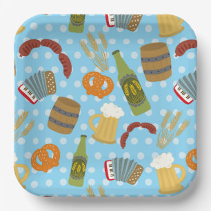 Assiettes En Carton Oktoberfest nourriture et boisson