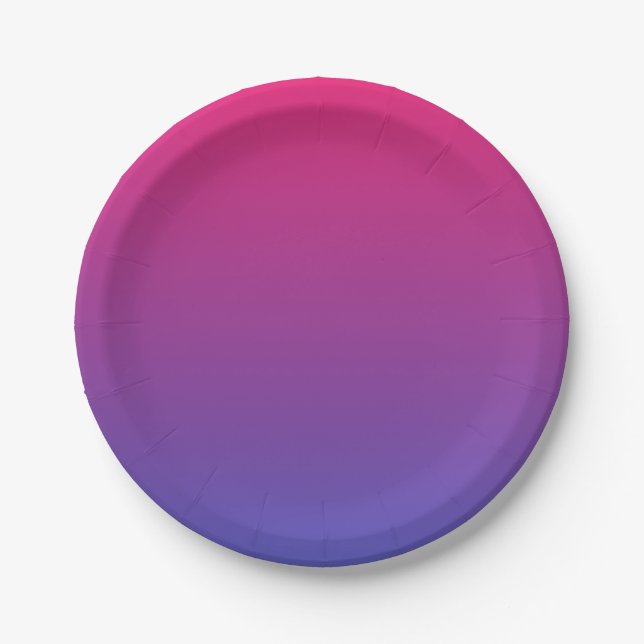 Assiettes En Carton Ombre rose et violet (Devant)