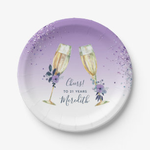 Assiettes En Carton ombre Teal Champagne