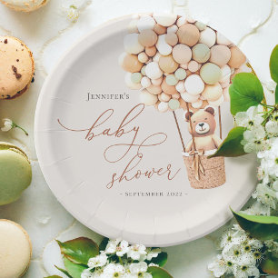 Assiettes En Carton On Peut Attendre ! Plaque de papier baby shower