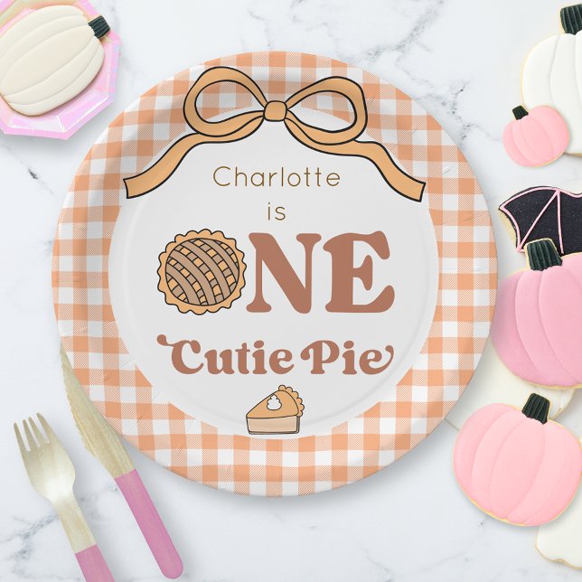 Assiettes En Carton One Cutie Pie 1st Birthday (Créateur téléchargé)
