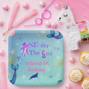 Assiettes En Carton One der the Sea 1st Birthday Party Plate