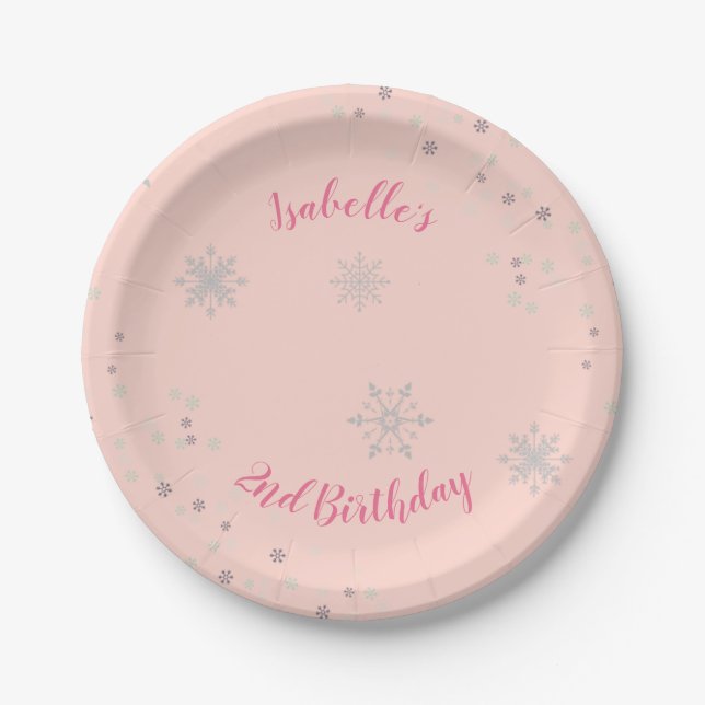 Assiettes En Carton Onederland Girl Party Plaques personnalisées (Devant)