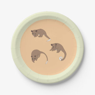 Assiettes En Carton Opossums à queue annelée