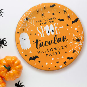 Assiettes En Carton Orange Spooktacular Halloween Party