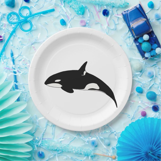 Assiettes En Carton Orca Whale (Fête)