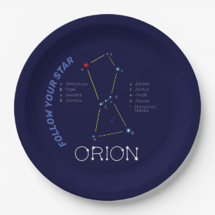 Assiettes En Carton Orion de constellation de l'hémisphère nord