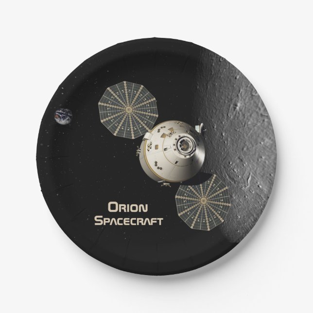 Assiettes En Carton Orion Spacecraft en Orbite lunaire (Devant)