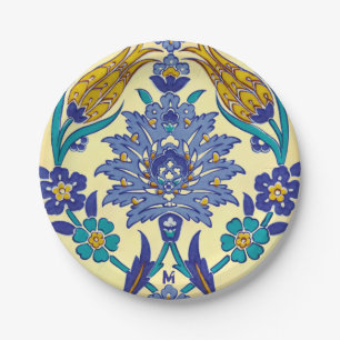Assiettes En Carton Ornement en céramique de cru de style d'Azulejo d